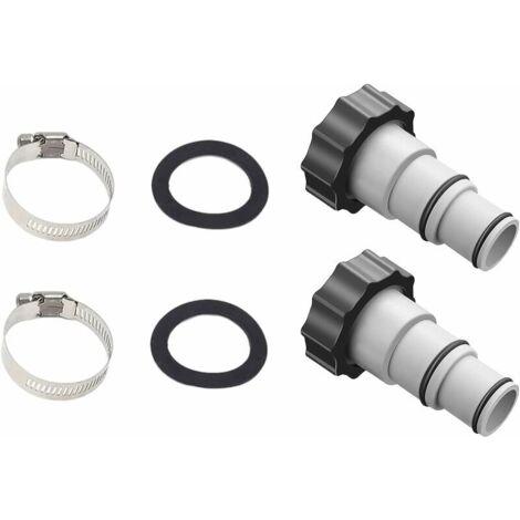 DEESSE SHOP - Adaptateur de tuyau de piscine A, adaptateur de tuyau de piscine, diamètre 38 mm et 32 mm, adaptateur de piscine A, adaptateur de tuyau pour pompes connecteur de tuyau avec (2 pièces)