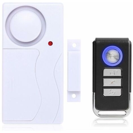 DEESSE SHOP - Alarme de porte et fenêtre - Alarme antivol sans fil avec télécommande, facile à installer, 105 dB très fort (comprend 1 alarme et 1 télécommande)
