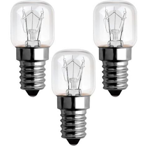 DEESSE SHOP-Ampoule Four 15W 300 Degres E14 Dimmable, AC220V-240V, Ampoule Incandescence E14 T22, 85LM Blanc Chaud 2300K, E14 Petit Culot à Vis Pygmy Lamps Pour Micro-ondes, Four, Lampe à sel, 3 Unité