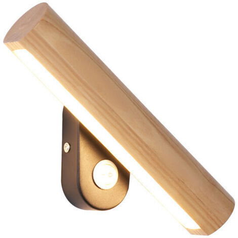 DEESSE SHOP-Applique murale LED bois 4W – Éclairage chaleureux 32cm – Pivotant 350° – Classe énergétique A+ pour salon et chambre