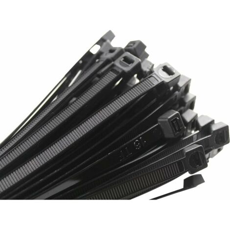 DEESSE SHOP - Attache de câble 200 x 2,5 mm, attache de câble, attaches de câble en nylon Rilsan, attaches de câble 200 mm, noir, paquet de 1000 pièces.