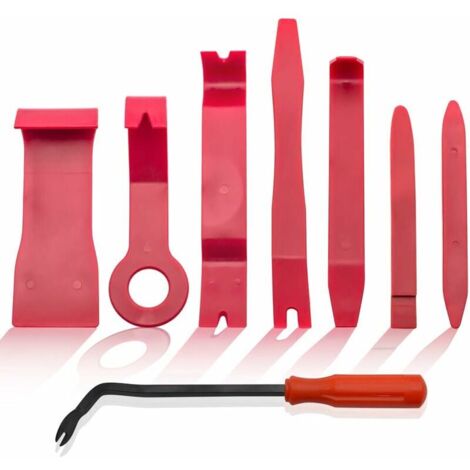 DEESSE SHOP - BeiLan 8 pièces outils de garniture, outils de kit d'installation d'outils de retrait de garniture pour panneau/autoradio/accessoires/porte de voiture/tableau de bord, outil de levier d'