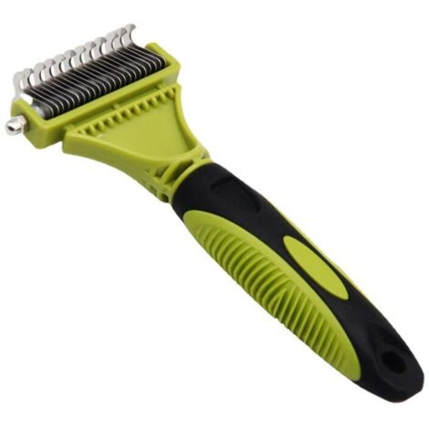 DEESSE SHOP - Brosse pour chien Brosse pour chat, peigne démêlant professionnel pour chien et brosse pour chien à poils longs, râteau de toilettage pour chiens et chats réduit efficacement la perte de