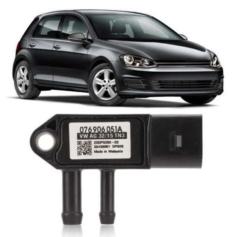 DEESSE SHOP-Capteur de Pression DPF, 076906051A Capteur de Pression Différentielle Diesel DPF Connecteur 3 Broches Remplacement pour A3 A4 A6 S4 S6 A