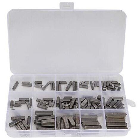 DEESSE SHOP-Clé d'arbre d'entraînement parallèle 140pcs – Clés à plumes bout rond – Clé carrée pour fixation standard – Matériaux résistants à la corrosion