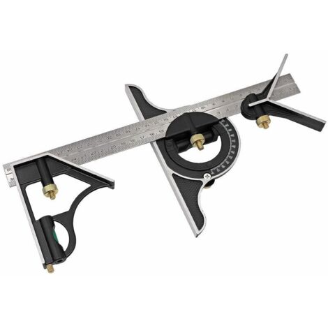 DEESSE SHOP - Combinaison 300mm Multifonction Réglable Carré Outils Carrés Robustes Kits De Mesure Rapporteur De Précision Angle Finder Règle Équerres De Menuiserie