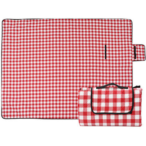 DEESSE SHOP-Couverture de Pique-Nique Tapis de Plage Imperméable 200 × 200cm,Tapis de Pique-Nique Léger et Lavable à Carreaux avec Poignée,Convient pour la Randonnée Voyage Camping en Plein Air,Parc
