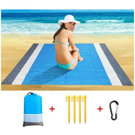 DEESSE SHOP - Couverture de plage sans sable imperméable à l'eau 210 x 200 cm