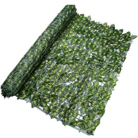 DEESSE SHOP-cran de clture de lierre artificiel haies artificielles clture et décoration de rouleau de criblage de feuilles artificielles pour décor extérieur jardin (0.5m3m)