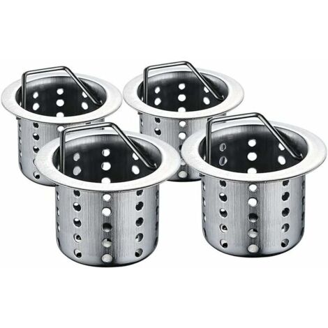 DEESSE SHOP - Crépines d'évier de cuisine, 4 pièces crépines d'évier de cuisine, crépine de vidange de cuisine, filtre de crépine d'évier, crépine de vidange, pour lavabo de salle de bain, bouchon de