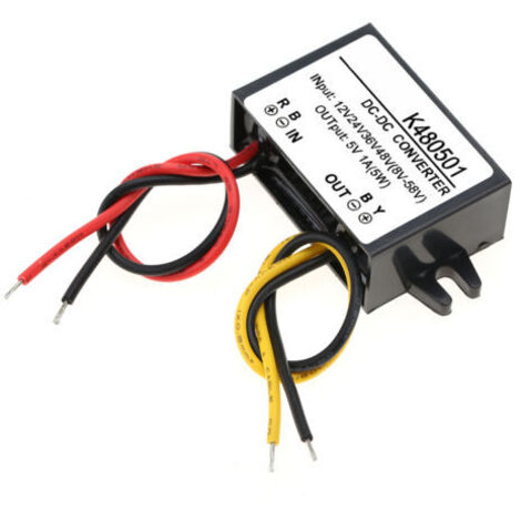 DEESSE SHOP-DC-DC 12V/24V/36V/48V à 5V 1A Buck Converter Module d'alimentation abaisseur