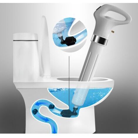 DEESSE SHOP-Déboucheur de Toilettes, Déboucheur de Canalisation WC à Haute Pression avec Baromètre, Débloqueur de Piston de Toilette, Débouchage pour Toilette, Évier, Baignoire - RWDéboucheur de canal