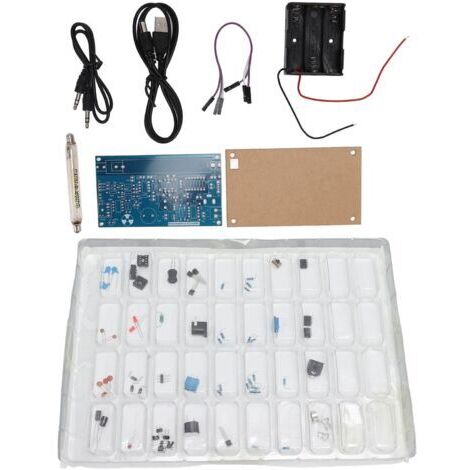 DEESSE SHOP-Détecteur de Rayonnement Nucléaire Bricolage, Kit de Compteur Geiger à Poignée Portable Pièces Non Assemblées sans Soudure Dosimètre de Rayonnement 380V-550V