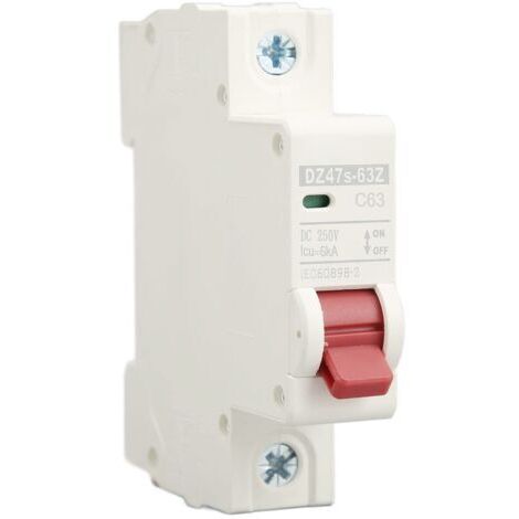 DEESSE SHOP-Disjoncteur Miniature Cc 1P DZ47s 63Z Interrupteur de Déconnexion Cc 63A Isolateur de Circuit Cc pour Système Solaire PV