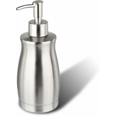 DEESSE SHOP - Distributeur de savon, distributeur de savon liquide Distributeur de liquide vaisselle en acier inoxydable pour salle de bain et cuisine (400 ml)
