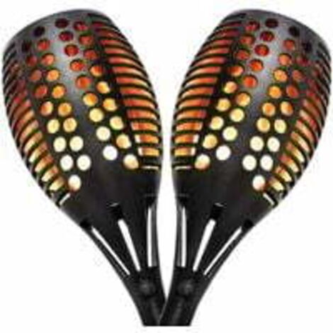 DEESSE SHOP-Éclairage torche solaires d'extérieur, jardin, Décoration de Jardin, lampe flamme solaire étanches à 96 LED avec de Effet Flamme, Étanche IP65 (2 pièces) - RWLampe solaire
