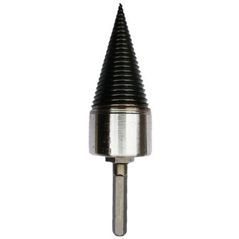 DEESSE SHOP-Fendeur de bûches électrique 42 mm – Acier au carbone – Compatible perceuses – Pour bois dur et teck – Utilisation facile et rapide