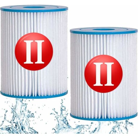 DEESSE SHOP - Filtre de piscine pour Bestway Type II, accessoires de filtre de piscine gonflable pour spa, filtre de piscine pour jardin extérieur, cartouche lavable et réutilisable, 4,17 x 5,35 pouce