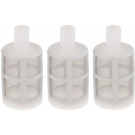 DEESSE SHOP - Filtre en acier inoxydable de crépine de pompe à eau 3pcs pour 7 tuyaux - blanc