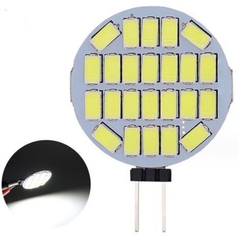 DEESSE SHOP-G4 Ampoule Ronde LED 3W, AC12-24V, 300LM Blanc Chaud 3000K, 24x5630 SMD, Non-Dimmable, LED pour Lumière d'armoire, Éclairage, Éclairage Encastré, Lot de 6