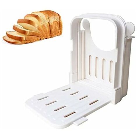 DEESSE SHOP - Grille à trancher le pain, conducteur de sandwich/toast multifonctionnel, trancheuse manuelle pliable et réglable pour couper 4 épaisseurs de pain rapidement et en toute sécurité