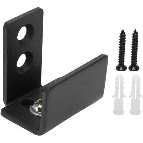 DEESSE SHOP-Guide de Plancher en Forme de U, Kit de Guide de Plancher de Porte de Grange Raccords de Quincaillerie de Guide Inférieur de Porte Coulissante Fendue en Acier au Carbone