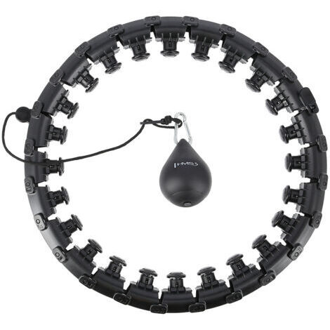 DEESSE SHOP-HHW01 HULA HOOP NOIR AVEC POIDS HMS