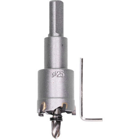 DEESSE SHOP-How Saw, ouvre-trous durable en carbure cémenté avec une clé en forme de L pour le métal et le bois(25 mm)