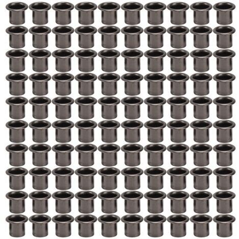 DEESSE SHOP-Hyuduo Metal Grommets Eyelets Rivets 100pcs 4 Mm Round Hole Intérieur ACCESSOIRES DE TIRMAFF avec Laveuses pour Chaussures Sac à Ceinture Sac à Charge (6MM)