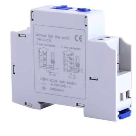 DEESSE SHOP-Interrupteur minuterie électronique 16A CA 220-240V – Programmation jusqu'à 20 minutes – Pour lampes d'escalier et éclairage publicitaire