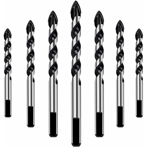 DEESSE SHOP - Jeu de 7 forets pour carrelage, verre, béton, pierre, brique, carrelage, céramique et miroirs (3mm 4mm 5mm 6mm 8mm 10mm 12mm)