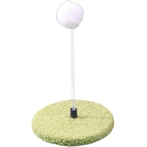DEESSE SHOP-Jouet Chat Interactif, Chat Poteau à gratter Balle avec Ressort, Arbre à Chat Petit, Jouet pour Chat Sisal Grattoir avec Balle Pendante (Vert)