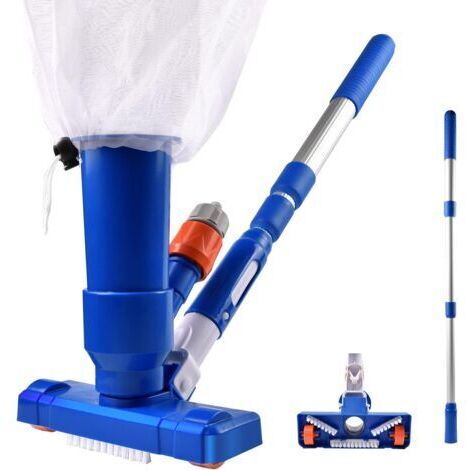 DEESSE SHOP-Kit Aspirateur Piscine, Bassin d'aspirateur de Piscine Portable avec Brosse, Sac à Feuilles Kit d'entretien pour spa, bassin et piscine