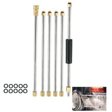 DEESSE SHOP-Kit d'extension pour nettoyeur haute pression 4000 PSI 1/4" avec joint torique, 6 lances d'extension