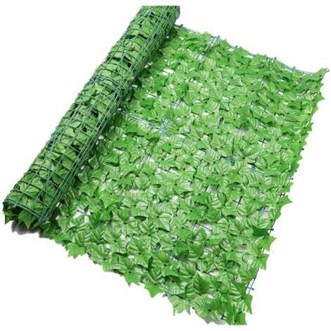 DEESSE SHOP-Lierre Artificiel Clôture Haies Artificielles Clôture et Feuilles Artificielles Rouleau Décoration Extérieure Jardin