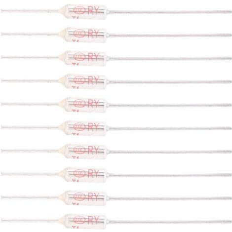 DEESSE SHOP-Lot de 10 fusibles thermiques 250V 10A – Protection contre surchauffe – Pour appareils ménagers et industriels – Température 216°C