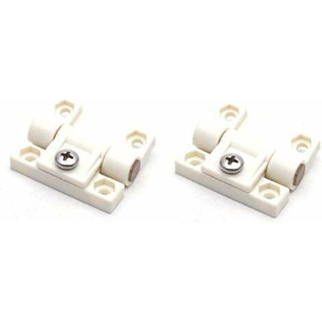 DEESSE SHOP - Lot de 2 43 mm x 36 mm 4 trous fraisés en plastique réglable couple contrôle de position E6-10-301-20 série charnière charnières de porte blanches