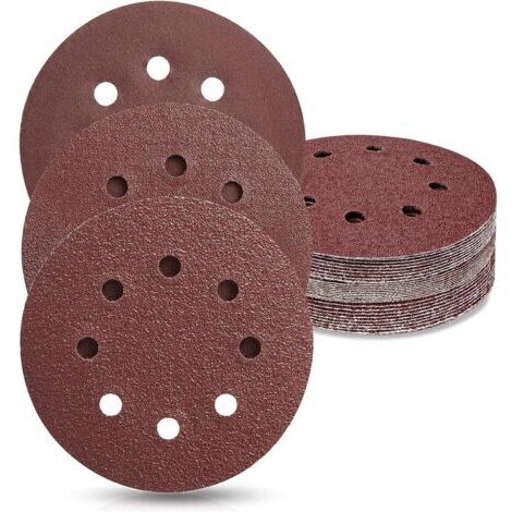 DEESSE SHOP-Lot de 30 disques abrasifs 125 mm pour polir le bois et le métal (10 x grain abrasif 80/120/240).