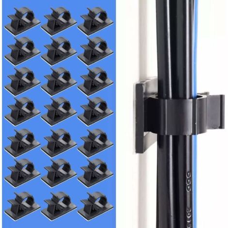 DEESSE SHOP - Lot de 50 serre-câbles adhésifs réglables, serre-câbles adhésifs en nylon de qualité supérieure 3 m, attaches de câble pour organiseur de bureau, cordon électrique d'ordinateur, voiture 
