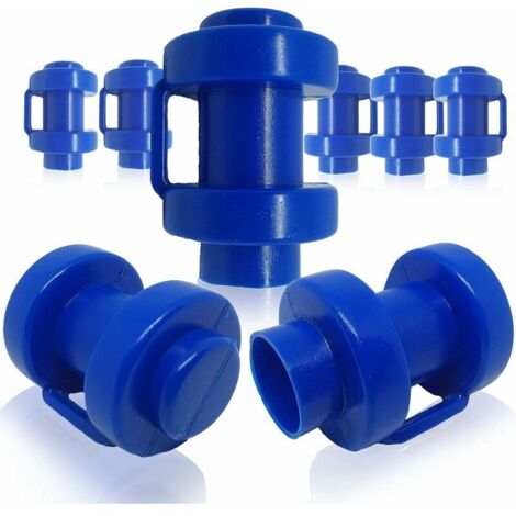 DEESSE SHOP - Lot de 8 embouts de poteau de trampoline pour poteaux de filet de trampoline Ø 25 mm, particulièrement robustes, embouts résistants aux intempéries, pièce de rechange pour filet de sécur
