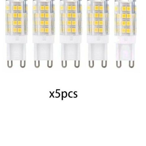 DEESSE SHOP-Lot de5 ampoules LED G9, blanc chaud 3000 K 5 W équivalent à des ampoules halogènes 40 W 420 lumens non dimmables.