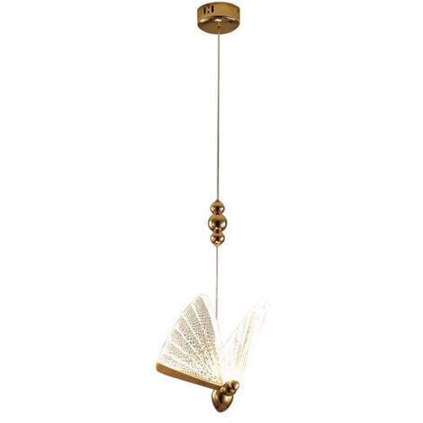DEESSE SHOP-Luminaire suspendu moderne à 1 lumière, plafonnier acrylique lustre papillon décoratif pour escalier de cuisine de chambre à coucher, suspension led papillon-coloré A