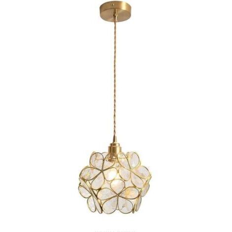 DEESSE SHOP-Lustre pendentif en verre soufflé clair – Douille E27 – Longueur 150 cm ajustable – Pour éclairage décoratif intérieur