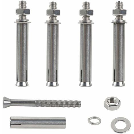 DEESSE SHOP - M6x70mm Boulons d'expansion hexagonaux Vis d'expansion 304 Ancres à béton en acier inoxydable Ancres de fixation robustes pour la construction de murs 6pcs