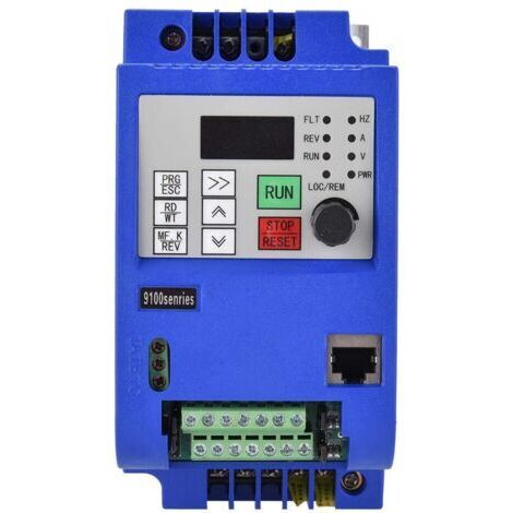 DEESSE SHOP-Mini Onduleur Simple, 2,2 kW 3HP 0-650Hz AC220V Convertisseur de Fréquence de Moteur Vectoriel Monophasé à Triphasé Contrôle PWM NF9100-1T-00220G
