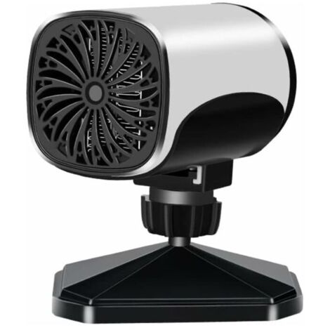 DEESSE SHOP - Mini ventilateur de pare-brise de voiture portable 12 V 150 W, chauffage et refroidissement rapides, avec ventouse