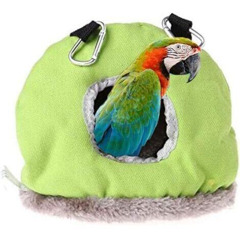 DEESSE SHOP-Nichoir et mangeoire Warmes Nest Lit d'oiseau Hiver Chaud Nid d'oiseau Tente de perroquet suspendue ronde pour petit animal de compagnie,L