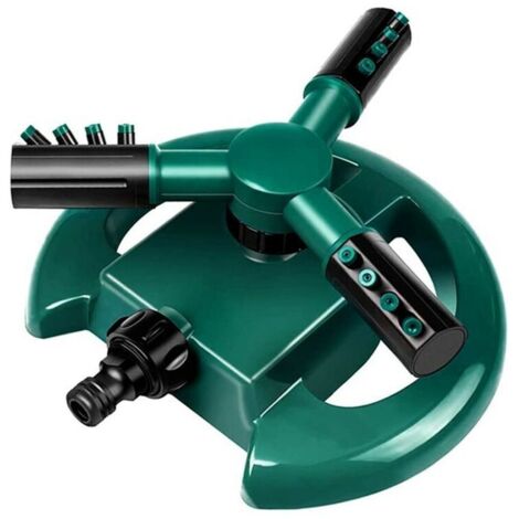 DEESSE SHOP - Nouveau arroseur de jardin ceinture de pression d'eau réglable clous pliants en plastique adaptés à tous les arroseurs automatiques à 360 degrés à 3 bras avec système d'arrosage rotatif