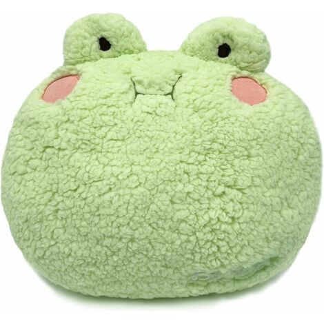 DEESSE SHOP - Oreiller en peluche grenouille de 34 cm, grenouilles douces ours en peluche mignons animaux en peluche dessin animé poupée étreignant oreiller coussin décoration de la maison cadeau d'an
