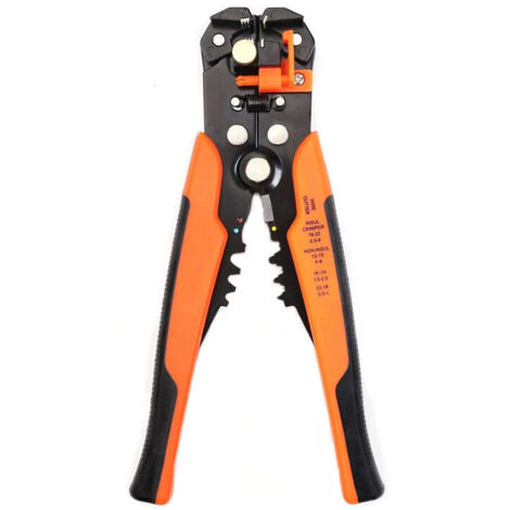 DEESSE SHOP - Outil à dénuder les fils, auto-ajustable 20,3 cm Outil à dénuder/pince coupante automatique pour dénuder, couper, sertir 10-24 AWG (0,2  6,0 mm²)